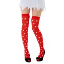 Medias Rojas Lunares Blancos