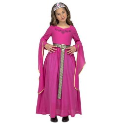 Disfraz de Princesa Medieval Rosa