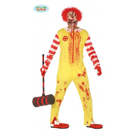 DISFRAZ DE BURGER CLOWN ZOMBIE ADULTO