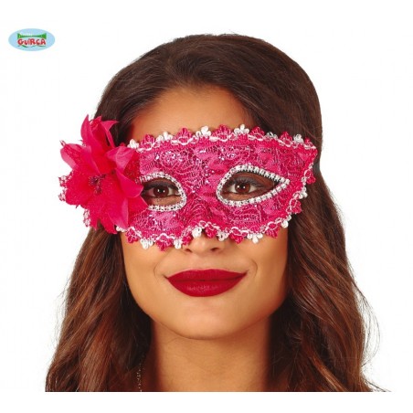 ANTIFAZ FUCSIA CON FLOR