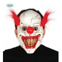 CARETA PAYASO TERROR CON PELO LATEX