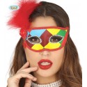 ANTIFAZ ARLEQUIN MULTICOLOR CON PLUMA