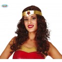 PELUCA SUPERHEROINA CON DIADEMA EN CAJA