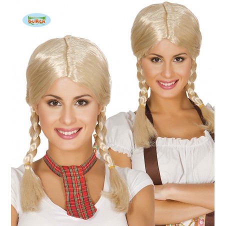 PELUCA TRENZAS RUBIA(ENVASE CAJA)