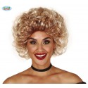 PELUCA MELENA RUBIA ROCK '50 EN CAJA