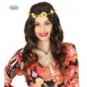 PELUCA MELENA CON DIADEMA DE FLORES EN CAJA