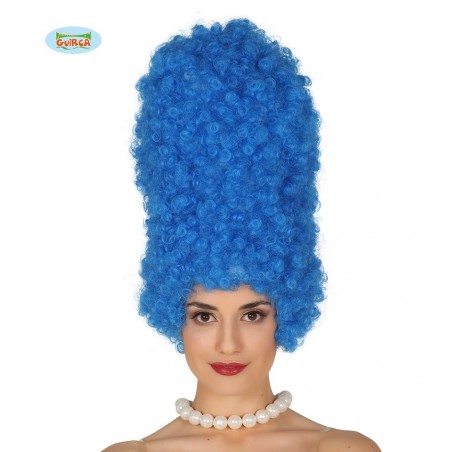 PELUCA RIZOS AZUL 40 CMS EN CAJA