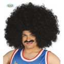 PELUCA RIZOS SUPER GIGANTE NEGRA(ENVASE CAJA)