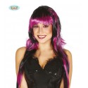 PELUCA MELENA LILA Y NEGRA EN CAJA
