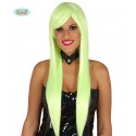 PELUCA MELENA LISA VERDE HQ EN CAJA