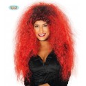 PELUCA MELENA ROJA Y NEGRA EN CAJA