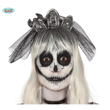 DIADEMA LAPIDAS CON VELO