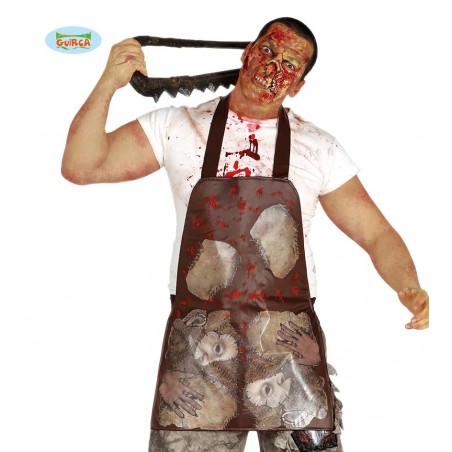 DELANTAL MARRON CON SANGRE