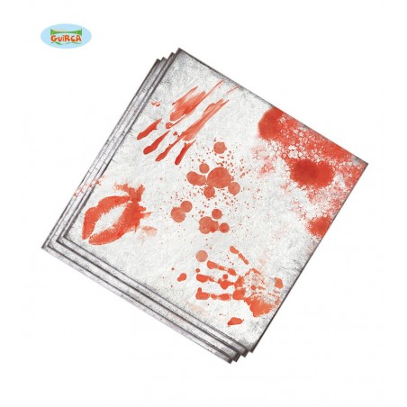 BOLSA 20 SERVILLETAS SANGRE 33X33 CMS.