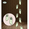 15 PISADAS GLOW IN THE DARK 19 CMS.
