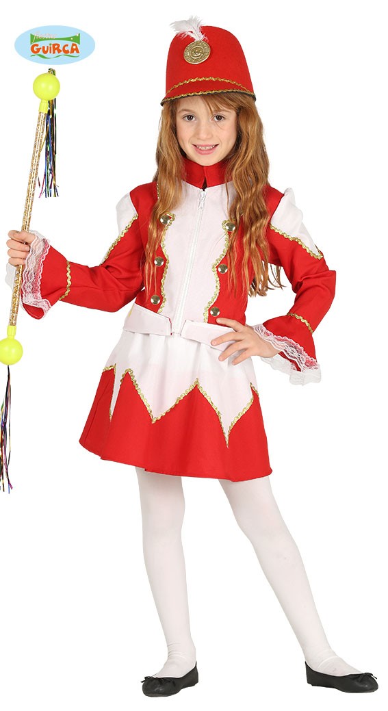 Disfraz de Majorette Roja para niña