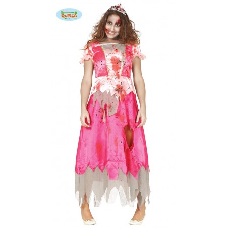 DISFRAZ DE PRINCESA ROSA ZOMBIE ADULTA