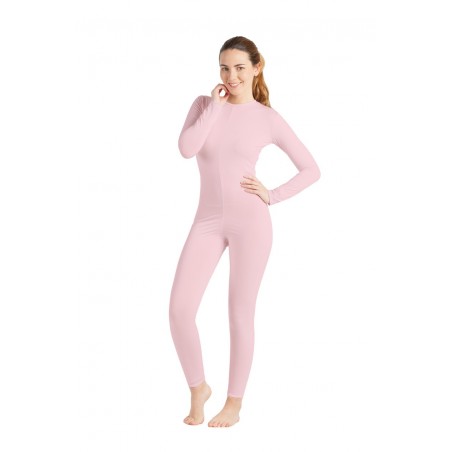 MONO ROSA SPANDEX MUJER CREMALLERA TRASERA