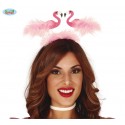 DIADEMA 2 FLAMENCOS CON PLUMAS
