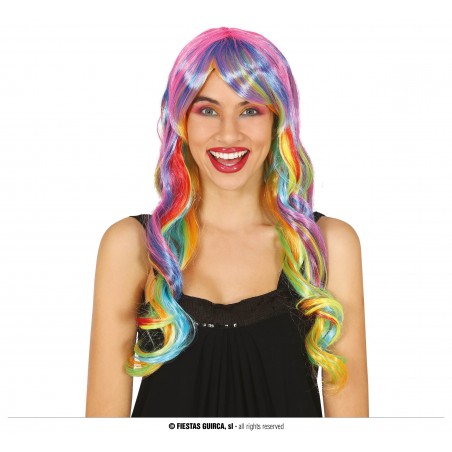 PELUCA MELENA MULTICOLOR EN CAJA