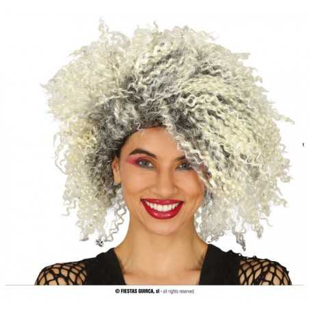 G4658 PELUCA RIZOS MECHAS RUBIA EN CAJA
