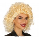 PELUCA  RUBIA  MELENA  RIZOS  EN CAJA