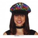 GORRO POLICIA LENTEJUELAS MULTICOLOR
