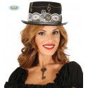 CHISTERA DAMA STEAMPUNK FIELTRO NEGRO