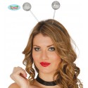 DIADEMA BOLAS ESCARCHA  PLATA