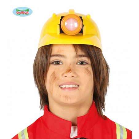CASCO OBRERO CON LUZ INFANTIL