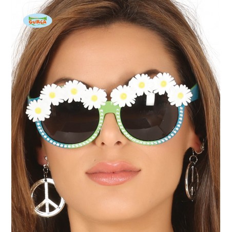 GAFAS VERDES CON MARGARITAS