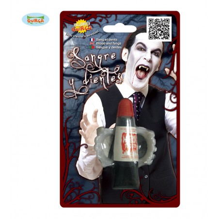 DIENTES DE VAMPIRO CON SANGRE 15 ML