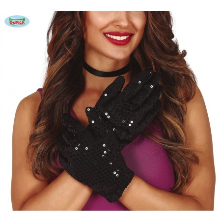 GUANTES LENTEJUELAS 22 CM. COLORES