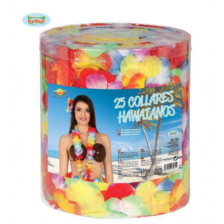 BOTE 25 COLLARES HAWAIANO MULTICOLOR