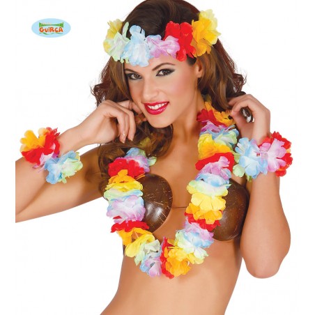 CONJUNTO HAWAIANO MULTICOLOR EXTRA