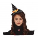 DIADEMA MINI SOMBRERO BRUJA PLATA/NEGRO