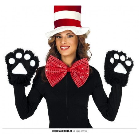 GUANTES  DE GATO NEGROS