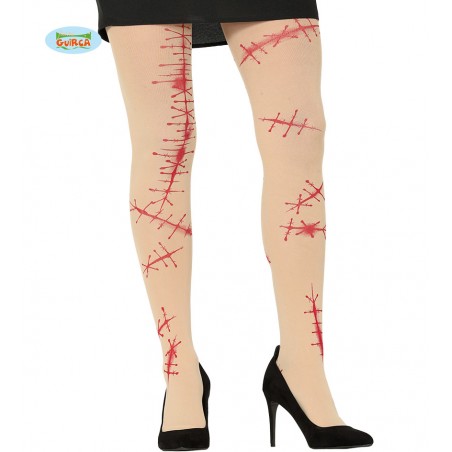 MEDIAS COLOR CARNE CON CICATRICES