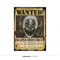 CARTEL PAYASO "WANTED" 38X28 CMS