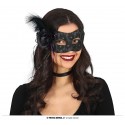 ANTIFAZ NEGRO CON PLUMA