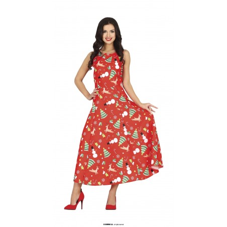 VESTIDO LARGO NAVIDAD