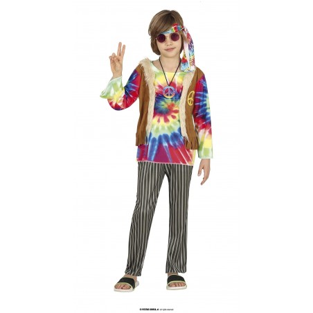 DISFRAZ DE HIPPIE NIÑO INFANTIL