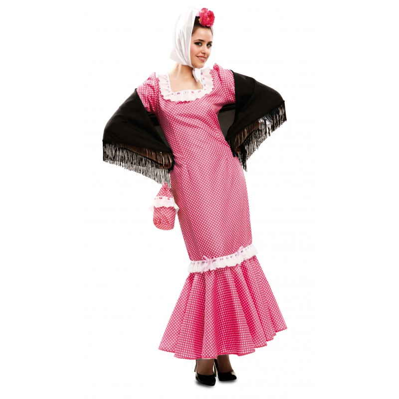 Disfraz de Flamenca Rosa para Mujer