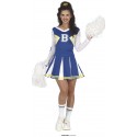 DISFRAZ CHEERLEADER AZUL ADULTA