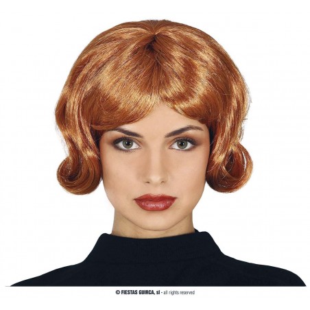 PELUCA CASTANA  AÑOS 50 EN CAJA