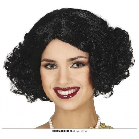 PELUCA NEGRA  AÑOS 20 EN CAJA