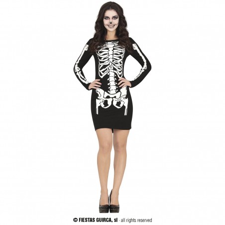 ESQUELETO  VESTIDO CORTO  ADULTO