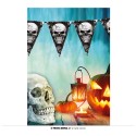 GALLARDETE CALAVERAS 300 CMS 20X30 CM PAPEL