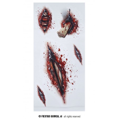 TATUAJES ADHESIVOS HERIDA ABIERTA