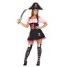 DISFRAZ DE PIRATA PINK SKULL ADULTA